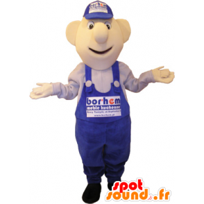 Sněhuláka Mascot kombinézy a modré čepice - MASFR032710 - Man Maskoti