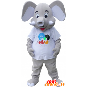 Mascot big gray elepant - MASFR032711 - The jungle animals