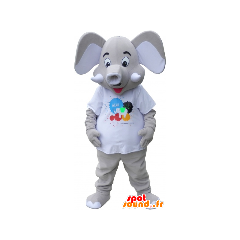 Mascot big gray elepant - MASFR032711 - The jungle animals