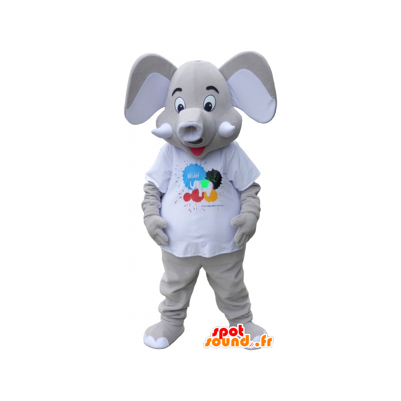 Mascot grote grijze elepant - MASFR032711 - jungle dieren