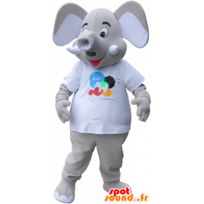 Mascot big gray elepant - MASFR032711 - The jungle animals