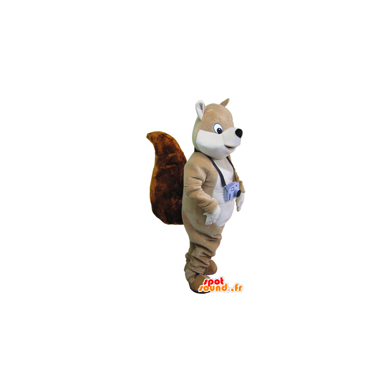 Stor brun egern maskot med stor hale - Spotsound maskot