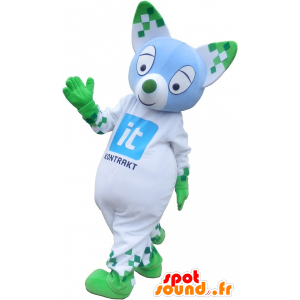 Gatto mascotte colorato con le orecchie a punta - MASFR032714 - Mascotte gatto