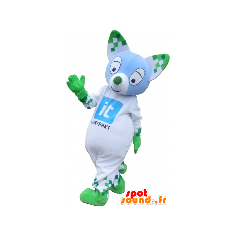 Cat mascot colored with pointed ears - MASFR032714 - Cat mascots