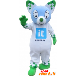 Cat mascot colored with pointed ears - MASFR032714 - Cat mascots
