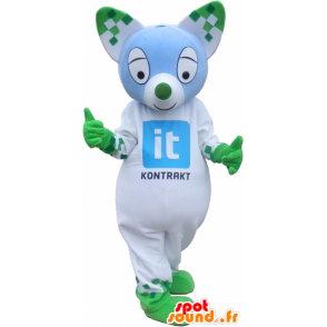 Cat mascot colored with pointed ears - MASFR032714 - Cat mascots