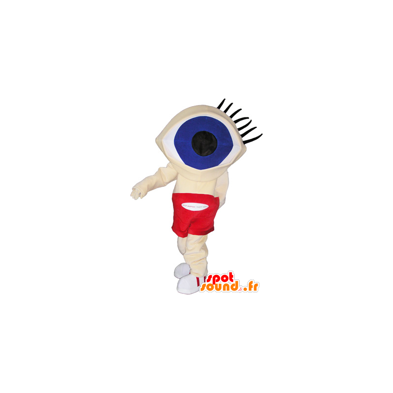 Funny snowman mascot head with huge eyes - MASFR032726 - Human mascots