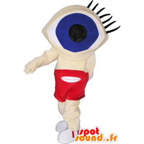 Mascotte de drôle de bonhomme avec un énorme œil tête - MASFR032726 - Mascottes Homme