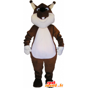 Brown and white squirrel mascot - MASFR032730 - Mascots squirrel