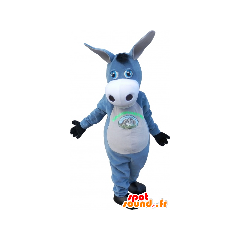 Mascot grijze en witte ezel. muilezel mascotte. - MASFR032731 - vee