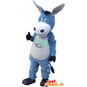 Mascot grijze en witte ezel. muilezel mascotte. - MASFR032731 - vee