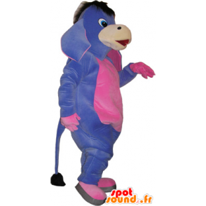 Mascotte paars en roze ezel. Mule Costume - Boerderijdieren - MASFR032734 - SpotSound.fr