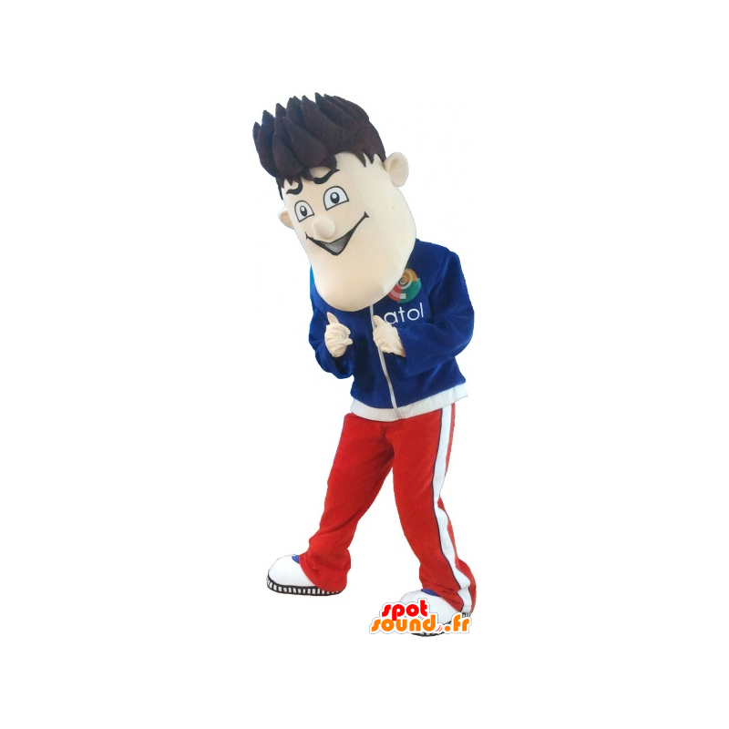 Mascotte jong in joggingbroek met haar staande - MASFR032738 - Human Mascottes