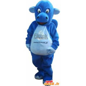 Mascotte de dinosaure bleu. Costume de dinosaure - MASFR032739 - Mascottes Dinosaure