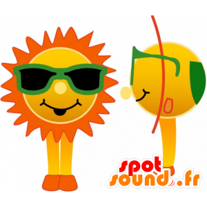 Sol Mascot com vidros verdes - MASFR032740 - Mascotes não classificados