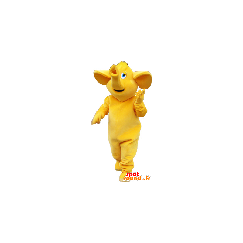 Wholesale all yellow elephant mascot - MASFR032744 - Elephant mascots