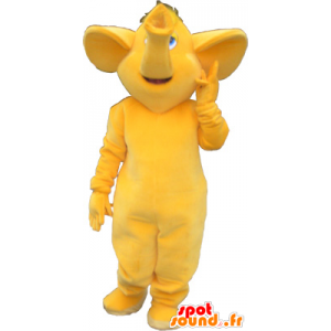 Vendita all'ingrosso tutto giallo elefante mascotte - MASFR032744 - Mascotte elefante