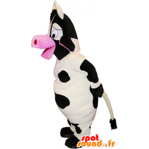 Mascot stor hvit ku, svart og rosa - MASFR032751 - Cow Maskoter