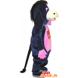 Mascot black and pink donkey, fun - MASFR032753 - Farm animals