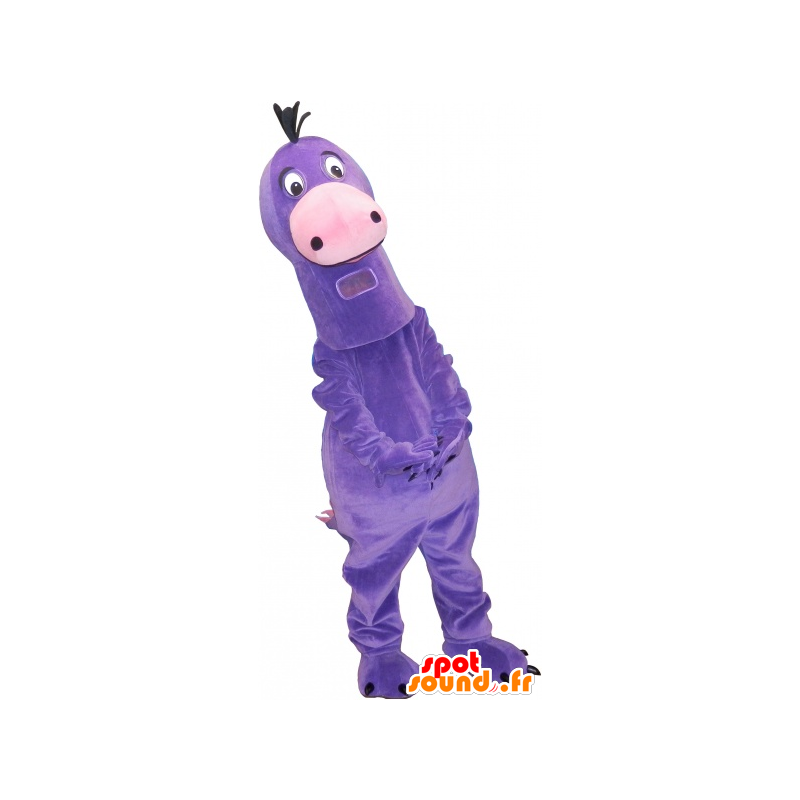 Mascotte de gros dinosaure violet très mignon - MASFR032754 - Mascottes Dinosaure