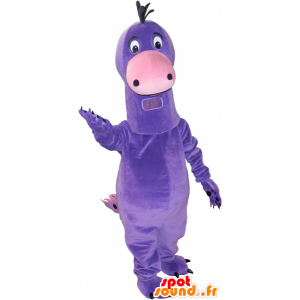 Muito bonito grande roxo dinossauro mascote - MASFR032754 - Mascot Dinosaur