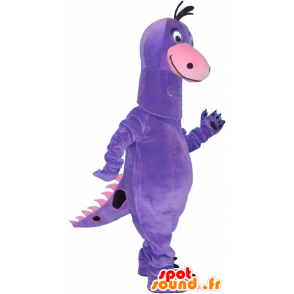 Muito bonito grande roxo dinossauro mascote - MASFR032754 - Mascot Dinosaur