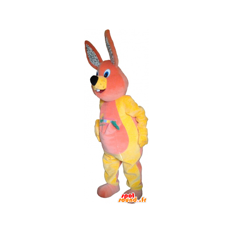 Kaninchen Maskottchen gefüllt mit gesprenkelt Ohren - MASFR032755 - Hase Maskottchen