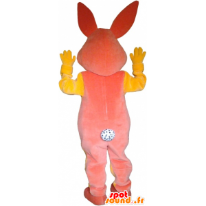 Coniglio mascotte farcito con le orecchie macchiate - MASFR032755 - Mascotte coniglio
