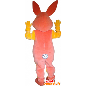 Rabbit mascot stuffed with speckled ears - MASFR032755 - Rabbit mascot