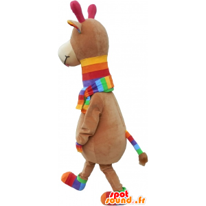 Mascotte de dinosaure marron et coloré très mignon - MASFR032757 - Mascottes Dinosaure