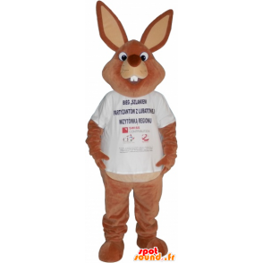 Duży brązowy królik maskotka koszula - MASFR032758 - króliki Mascot