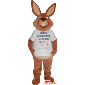 Stor brun kanin maskot shirt - MASFR032758 - Mascot kaniner