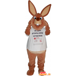 Große braune Hase Maskottchen Shirt - MASFR032758 - Hase Maskottchen