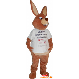 Große braune Hase Maskottchen Shirt - MASFR032758 - Hase Maskottchen