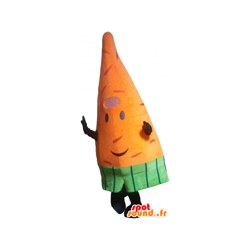Mascot kæmpe orange gulerod. Vegetabilsk maskot - Spotsound