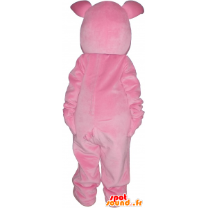 Mascota del cerdo de color rosa con una zanahoria anaranjada - MASFR032763 - Las mascotas del cerdo