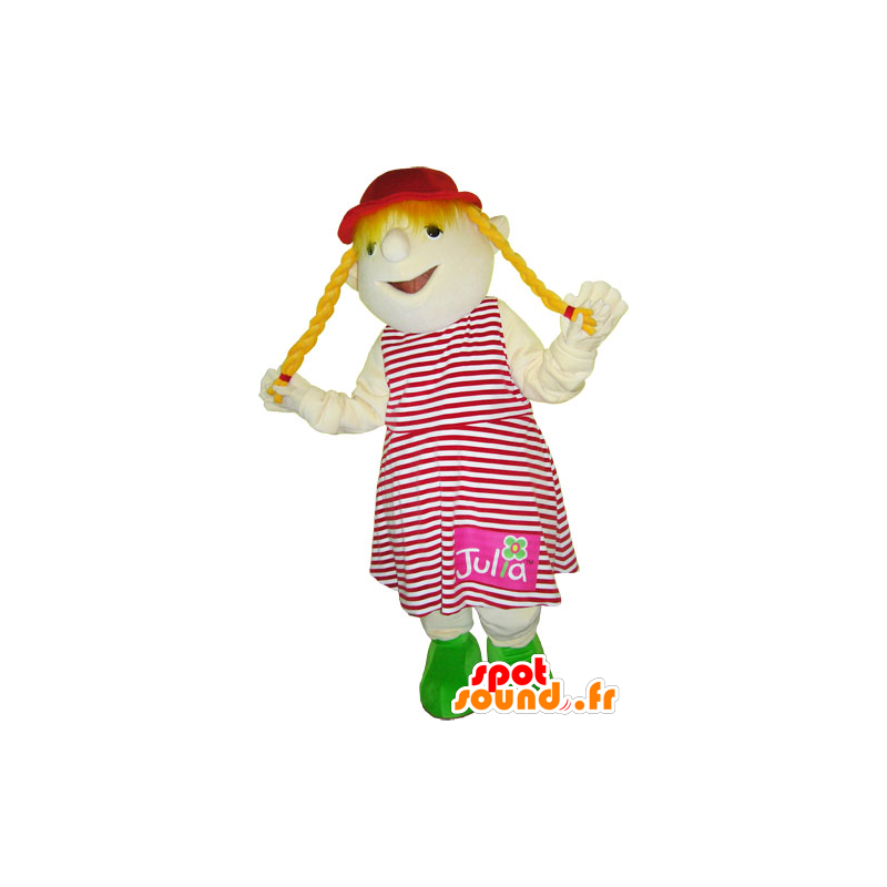 Mascot of little blonde girl. Mascot child - MASFR032768 - Mascots child