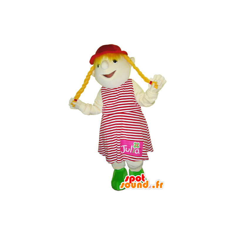 Mascot van weinig blonde meisje. Mascot kind - MASFR032768 - mascottes Child