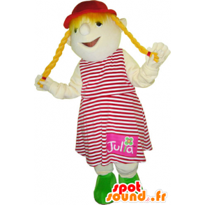 Mascote da menina loira. Mascot criança - MASFR032768 - mascotes criança