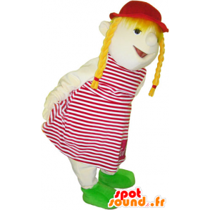 Mascot of little blonde girl. Mascot child - MASFR032768 - Mascots child