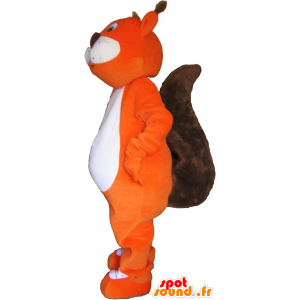 Mascot laranja e esquilo gigante castanho - MASFR032770 - mascotes Squirrel