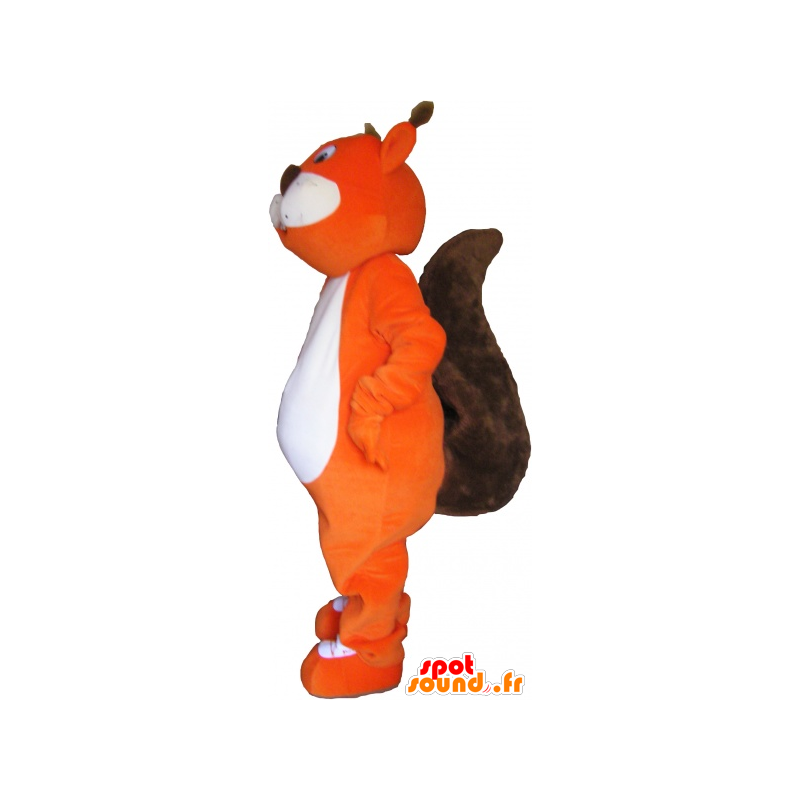 Mascotte d'écureuil orange et marron géant - MASFR032770 - Mascottes Ecureuil