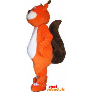 Mascotte arancione e marrone scoiattolo gigante - MASFR032770 - Scoiattolo mascotte