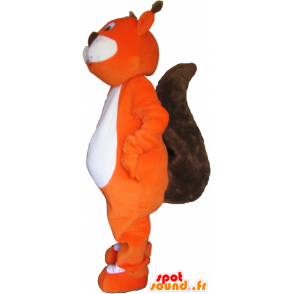 Kæmpe orange og brun egern maskot - Spotsound maskot