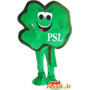 Clover mascot four green leaves, playful - MASFR032775 - Mascots of plants