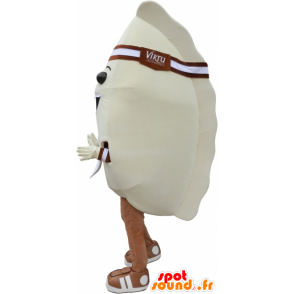 Dampf Ravioli Maskottchen, beige und braun - MASFR032777 - Fast-Food-Maskottchen