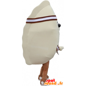 Dampf Ravioli Maskottchen, beige und braun - MASFR032777 - Fast-Food-Maskottchen