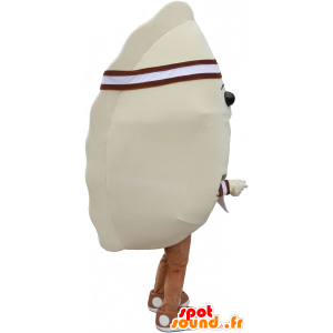 Damp ravioli maskot, beige og brun - MASFR032777 - Fast Food Maskoter
