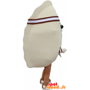 A vapore i ravioli mascotte, beige e marrone - MASFR032777 - Mascotte di fast food