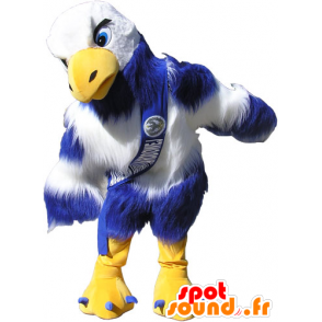Maskotka sęp niebieski, żółty i biały olbrzym - MASFR032778 - ptaki Mascot